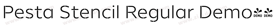 Pesta Stencil Regular Demo字体转换